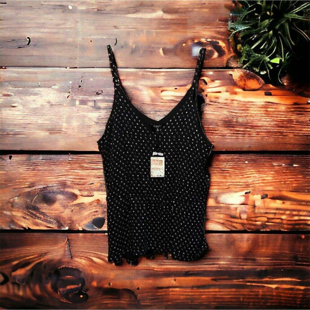 Rebel Wilson X Angels Polka Dot Black White‎ Sleeveless Blouse Top 2X Retail $89